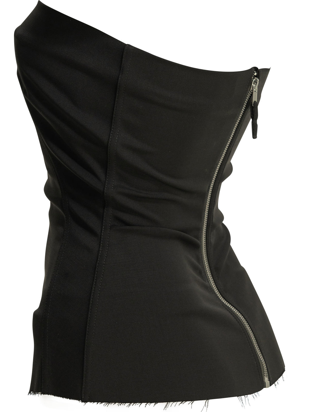 Rick Owens Wool crepe bustier top - Black