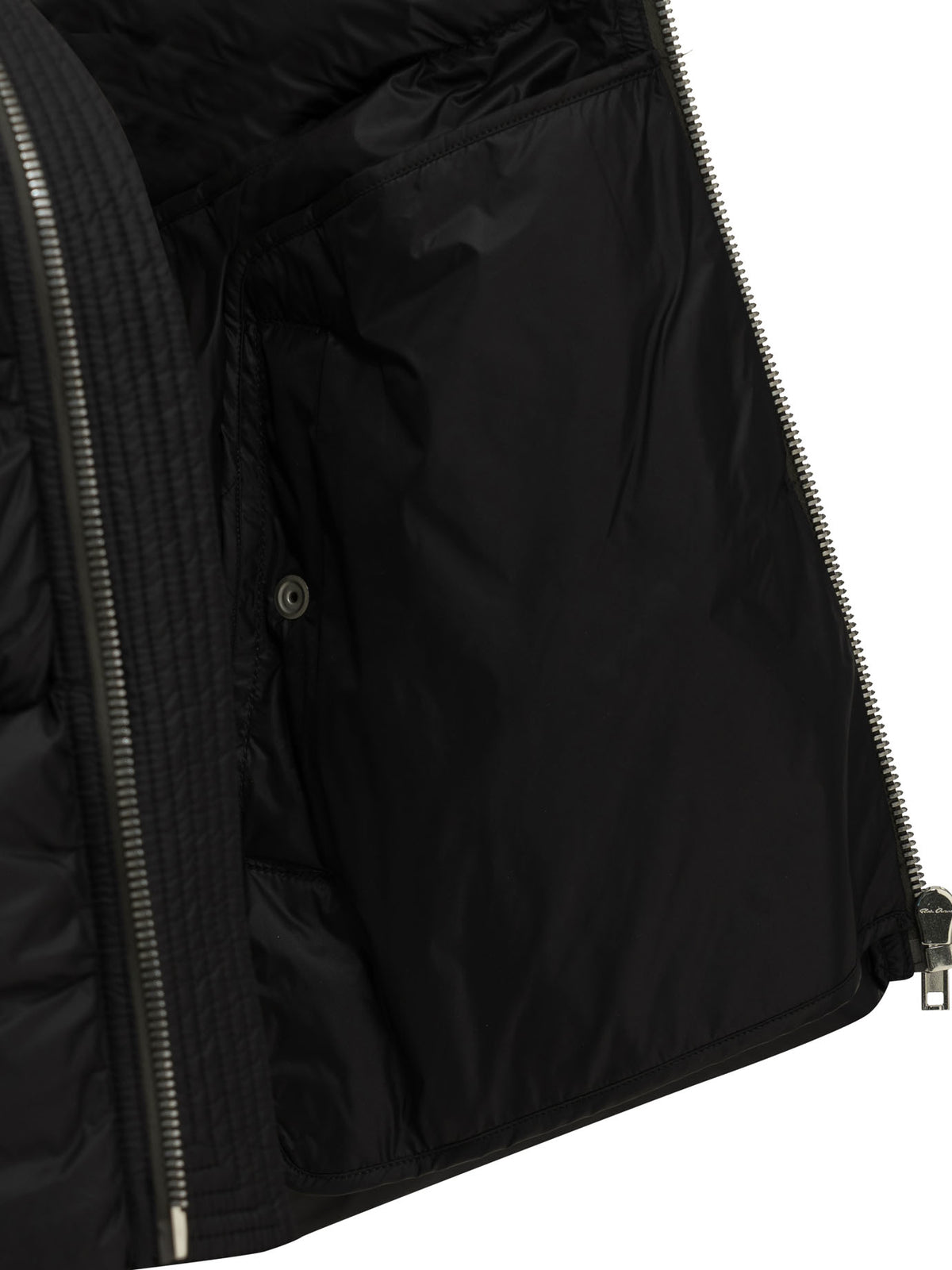 Rick Owens "Funnel Neck" Short Down Jacket - Black
