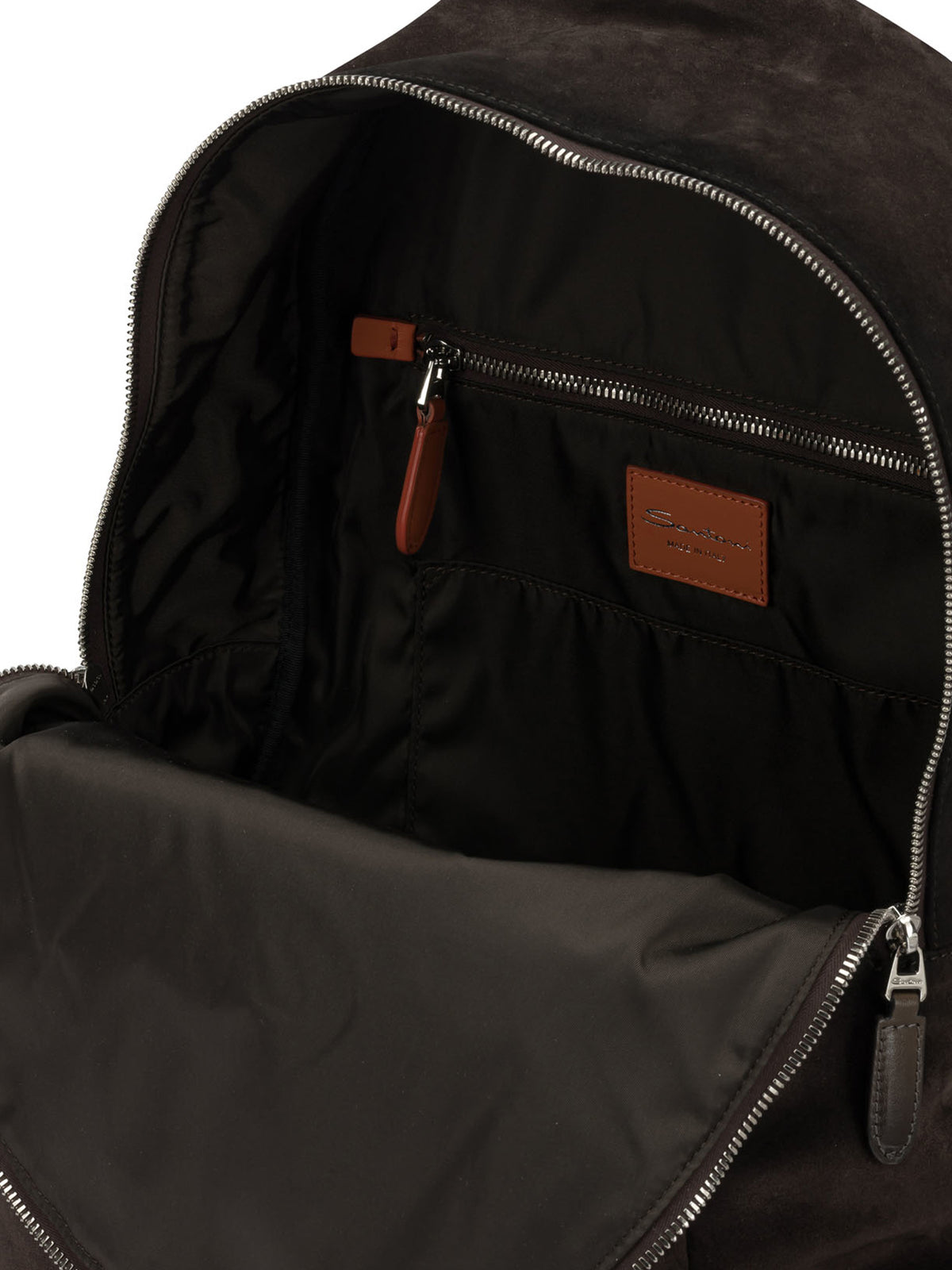Santoni Casual suede backpack - Brown