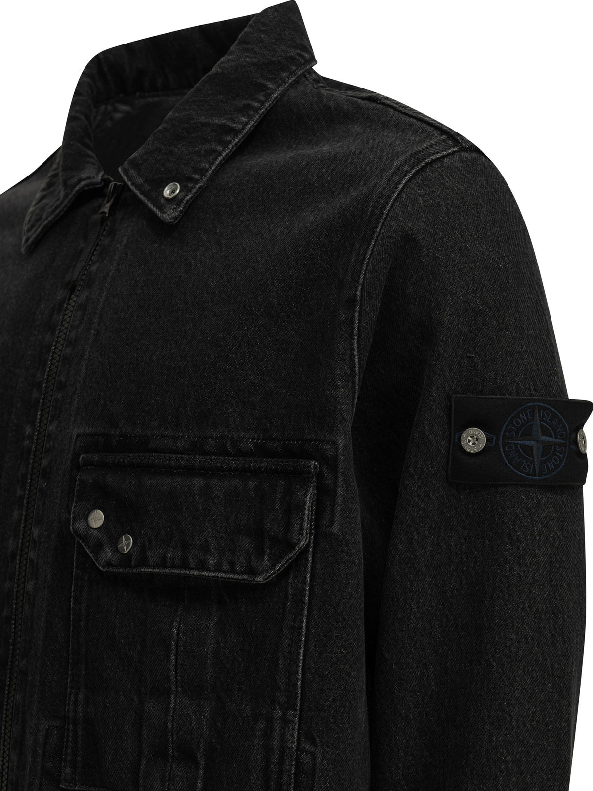 Stone Island Denim overshirt jacket - Black