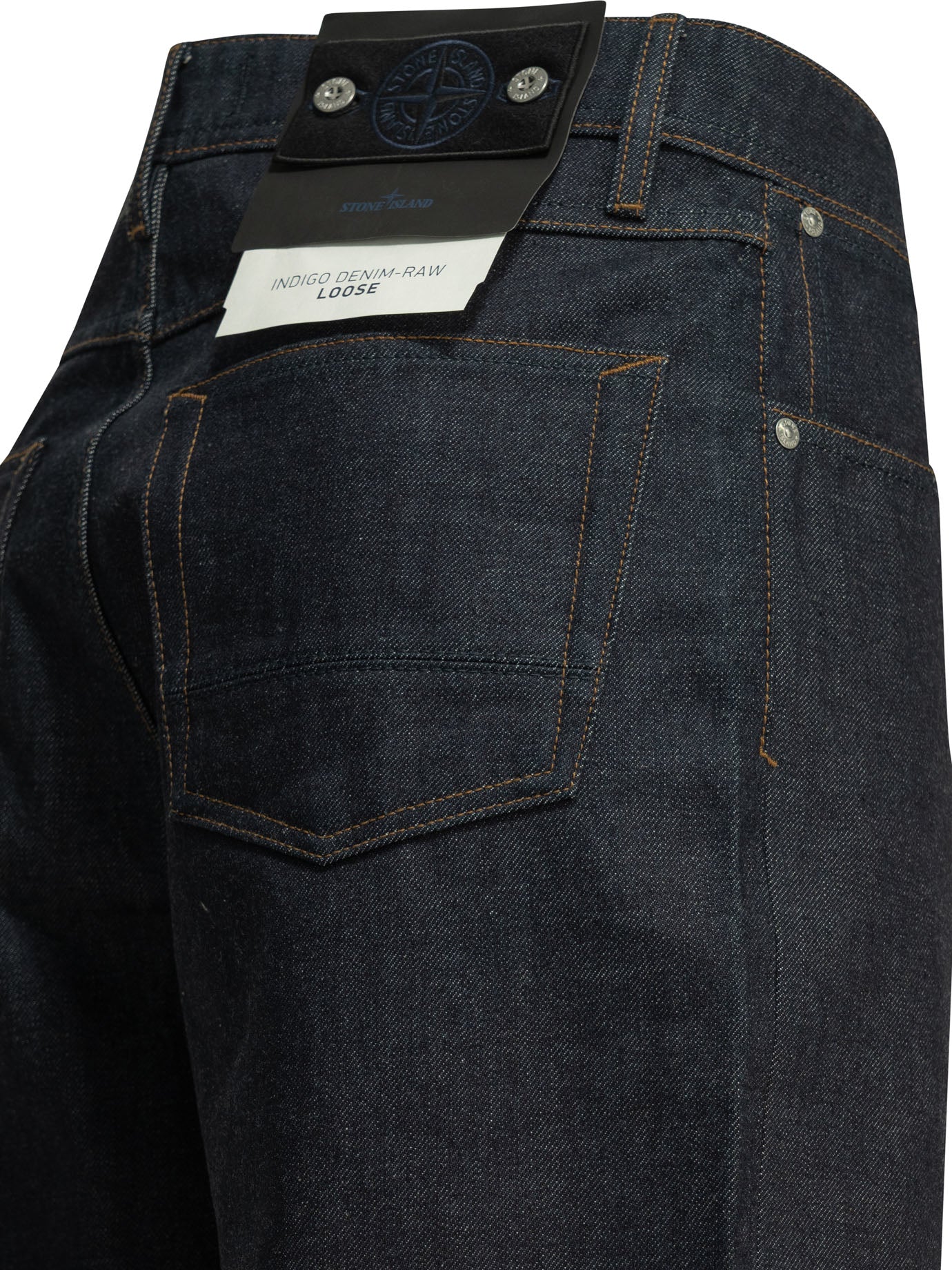 Stone Island "Denim-Raw" Straight-Leg Jeans - Blue
