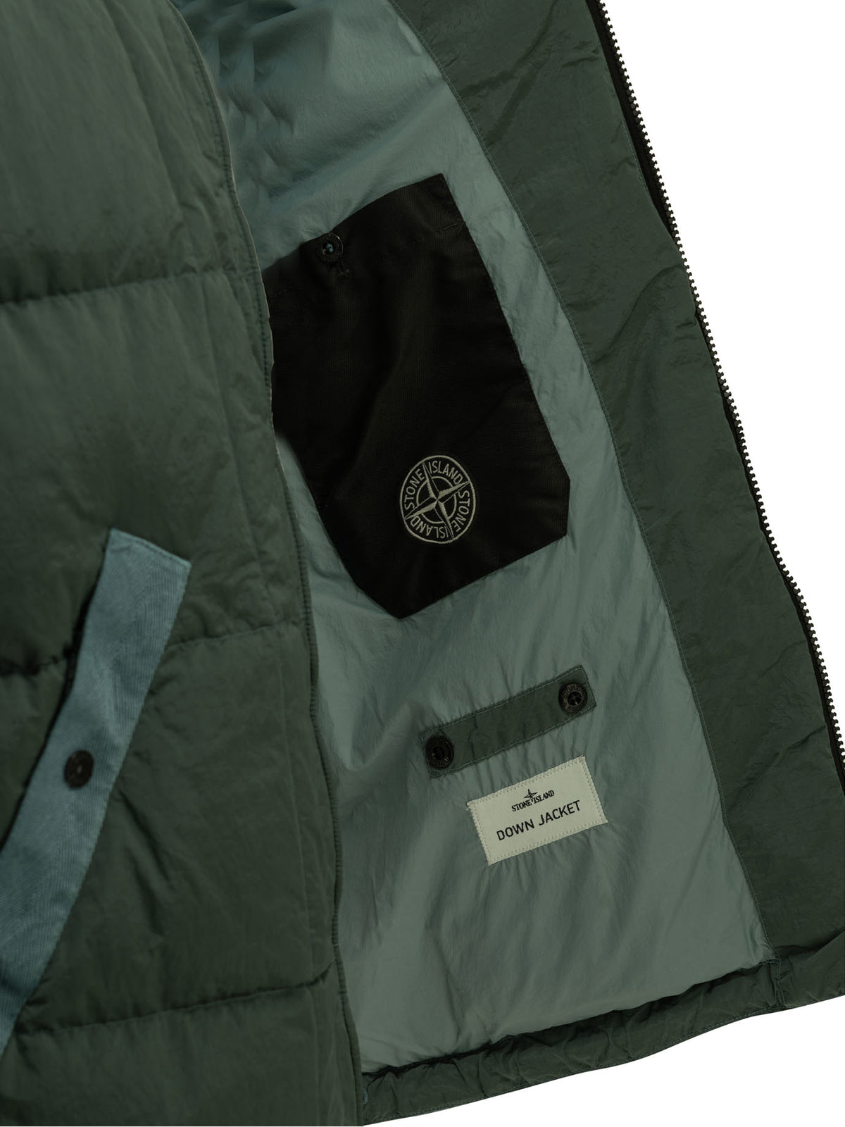 Stone Island "Nylon Metal" Short Down Jacket - Green