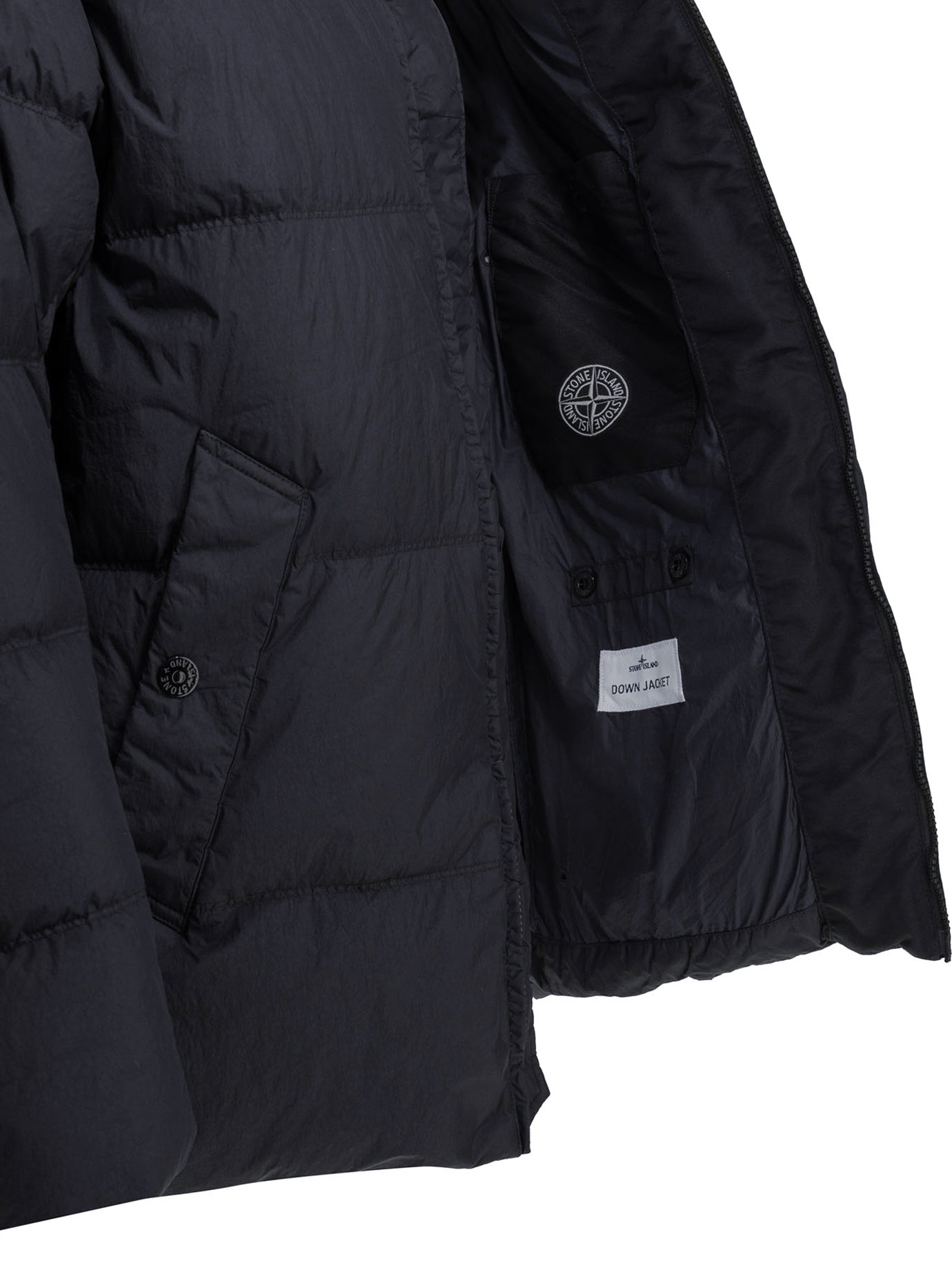 Stone Island "Crinkle Reps NY" Short Down Jacket - Blue