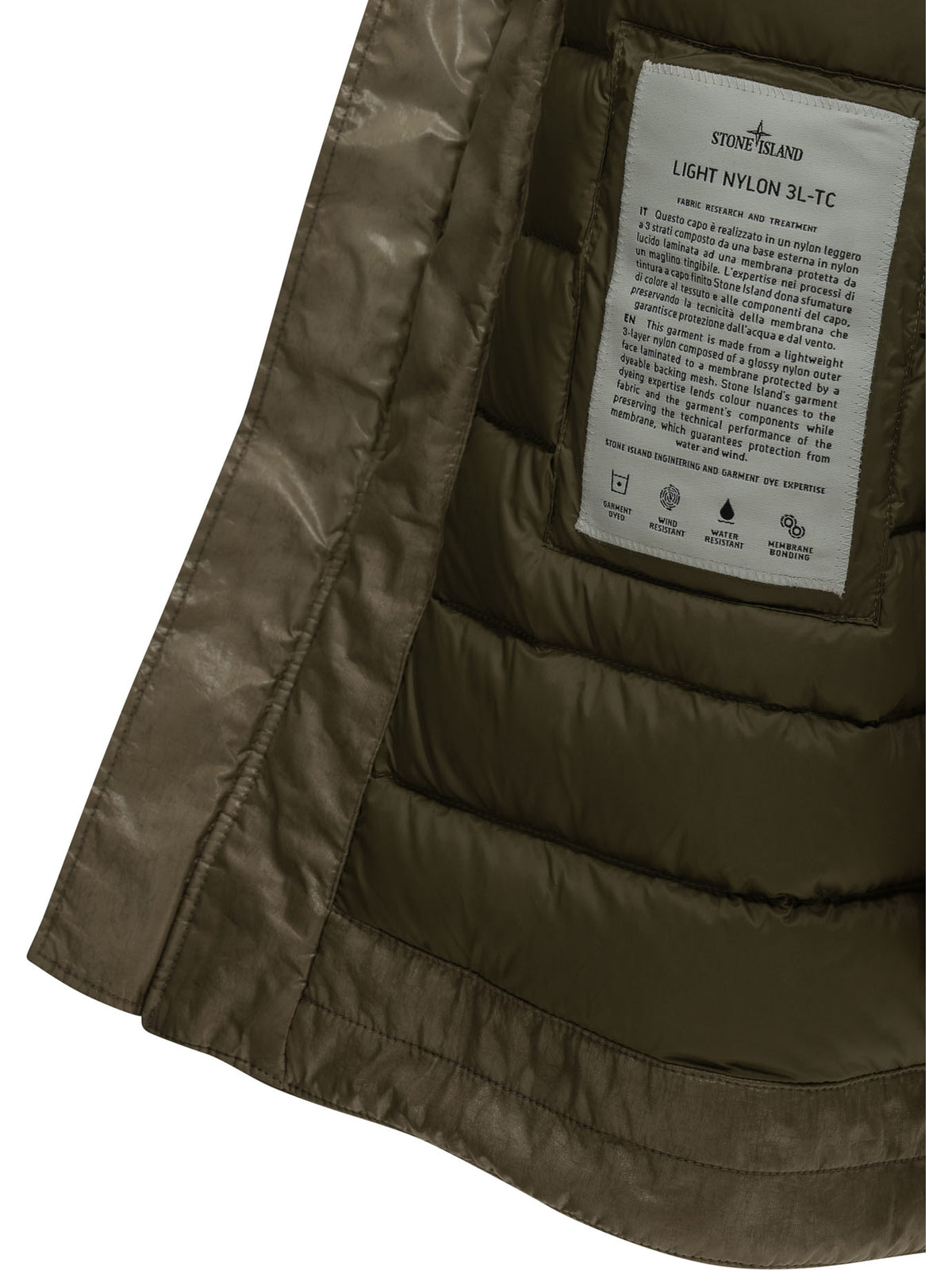 Stone Island "Light Nylon 3L-TC" Short Down Jacket - Green