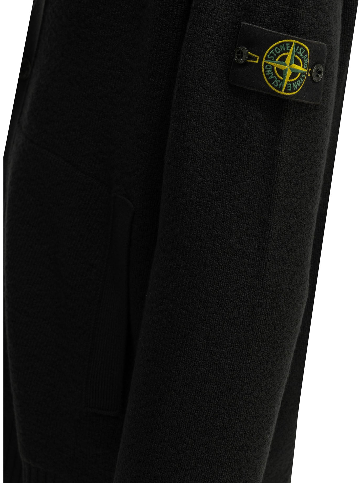 Stone Island "Pure RWS Wool" Cardigan - Black