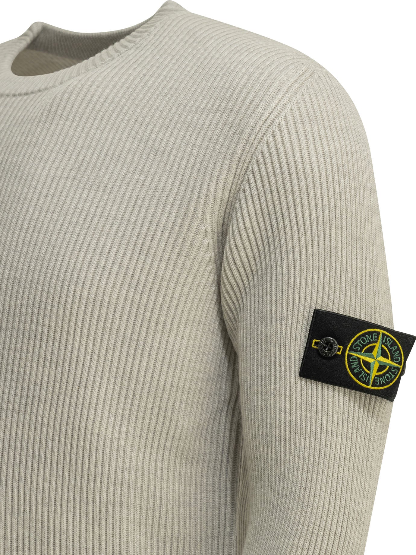 Stone Island Crew-neck sweater with logo - Grey