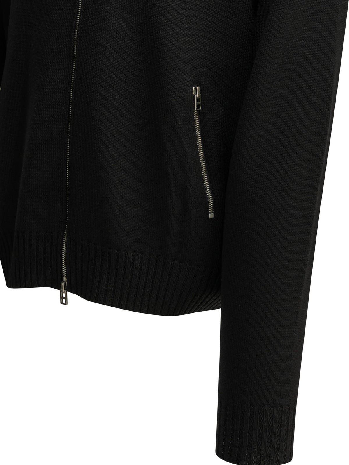 Tom Ford Wool Sweater with a Zipper - Black