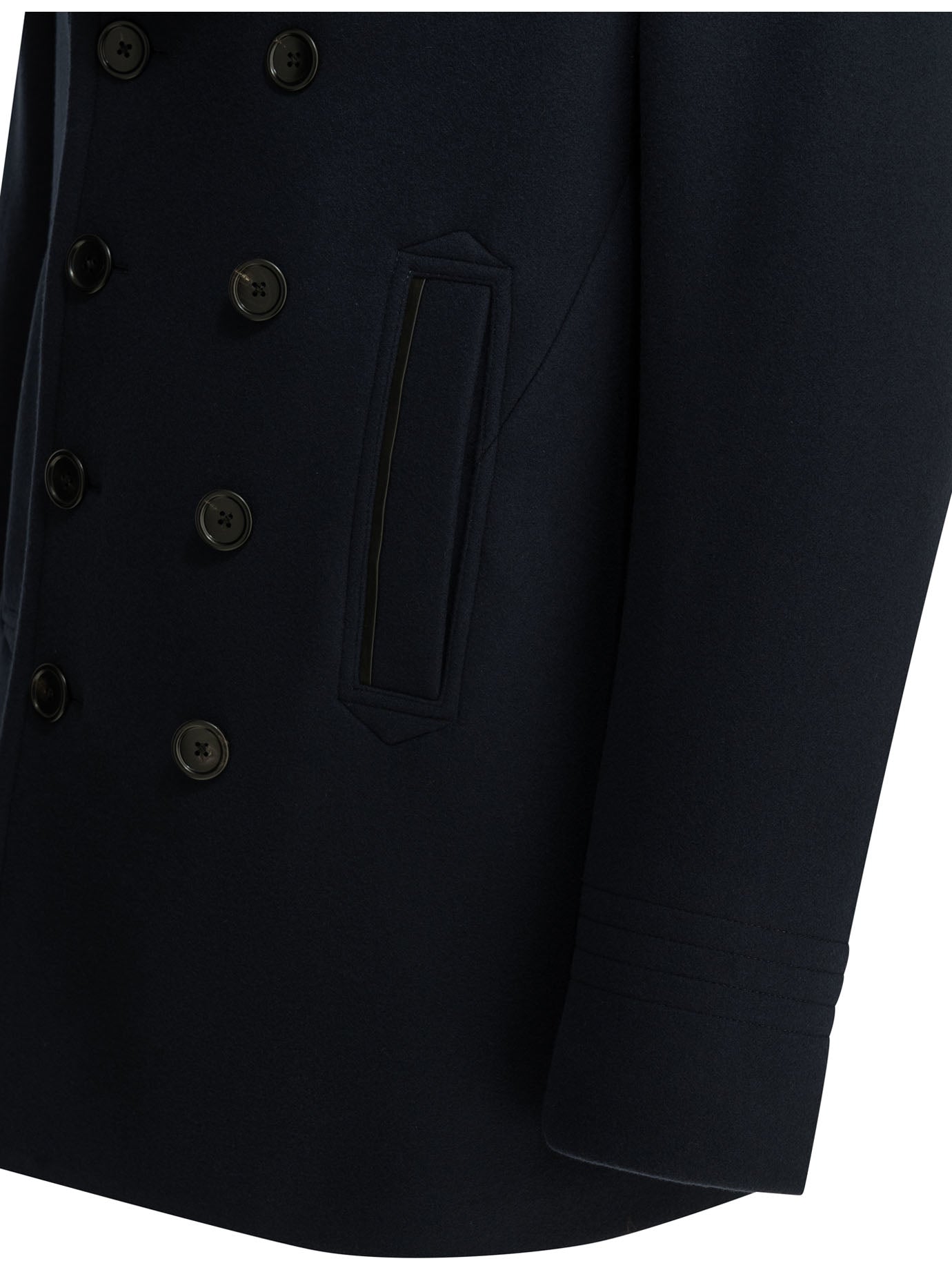 Tom Ford Short wool felt coat - Blue