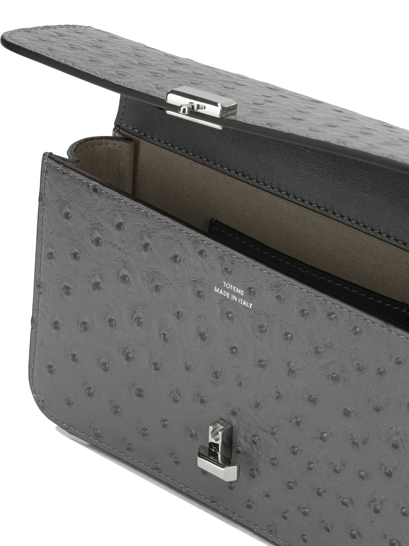 Toteme "T-lock" Small Shoulder Bag - Grey