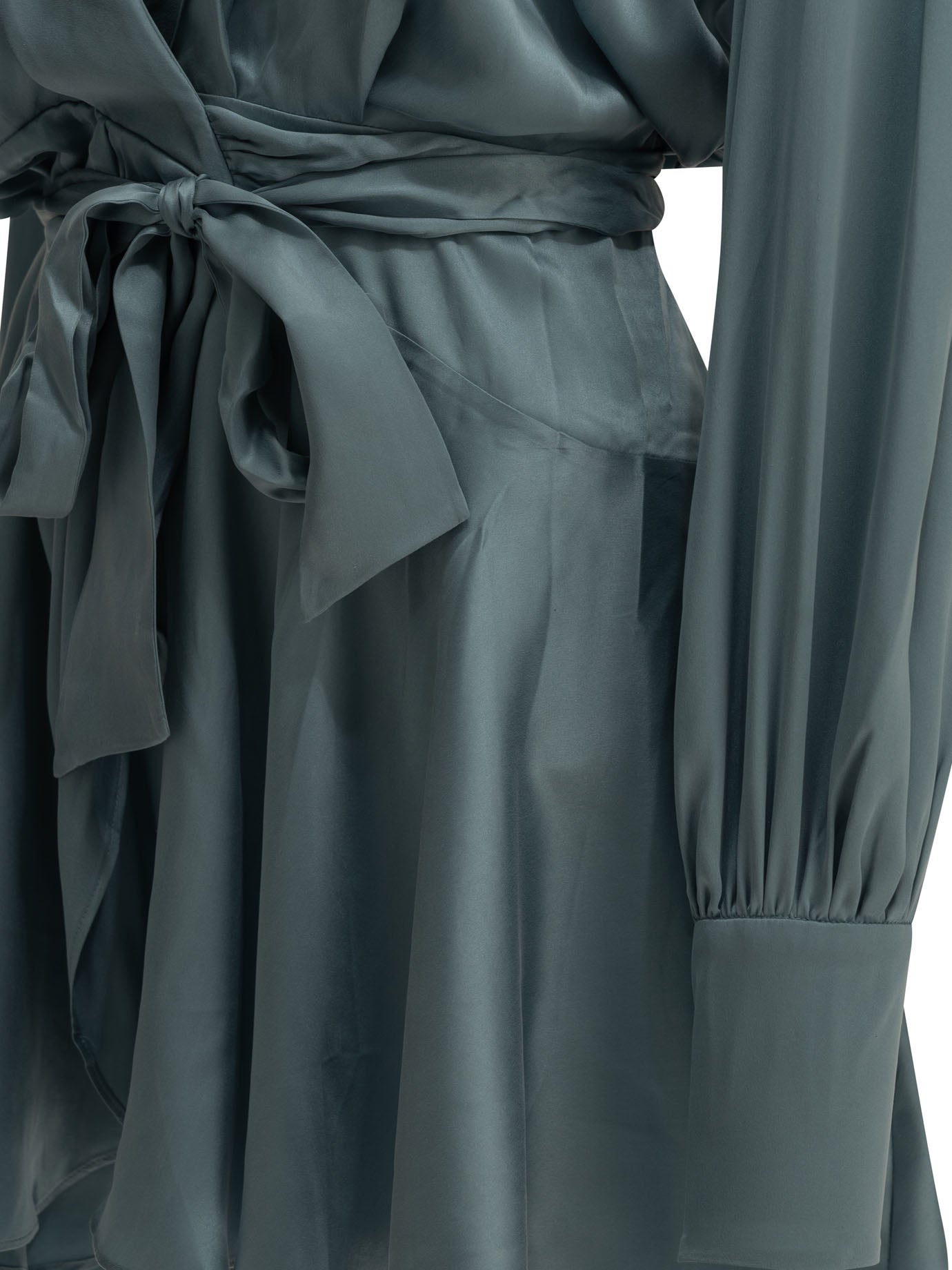 Zimmermann Short Wrap Dress - Light Blue