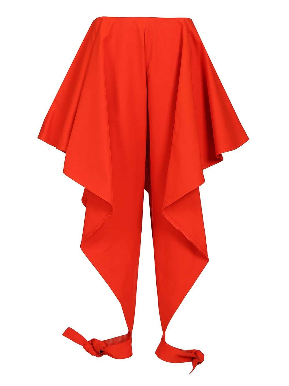 Alaïa Wide Leg Trousers - Red