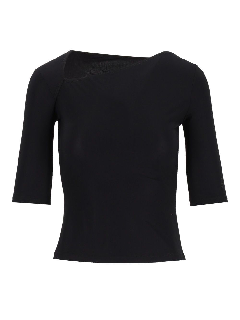 Mm6 Maison Margiela Anatomic Lycra Jersey Shirt - Black