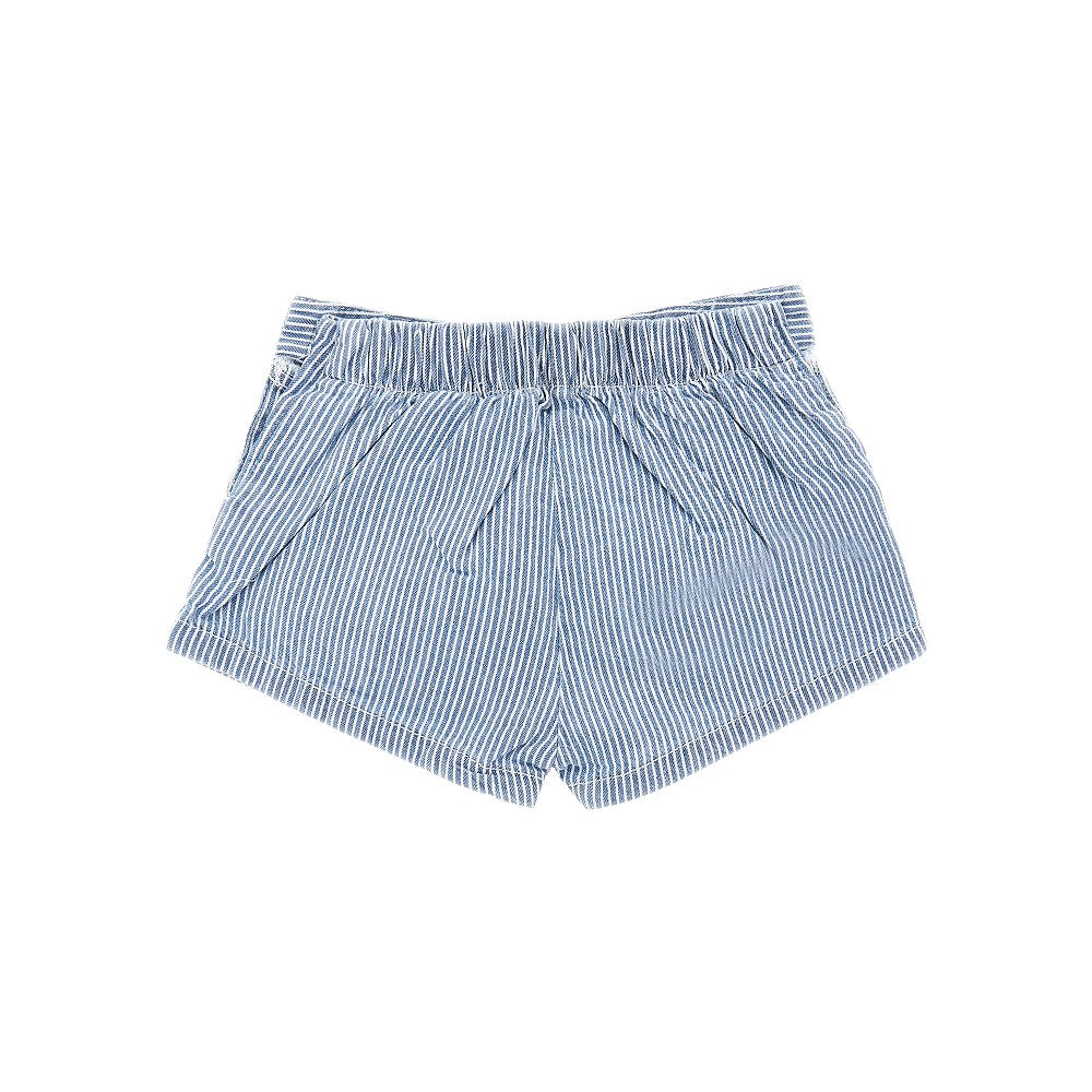 1 + in the Family Striped denim shorts