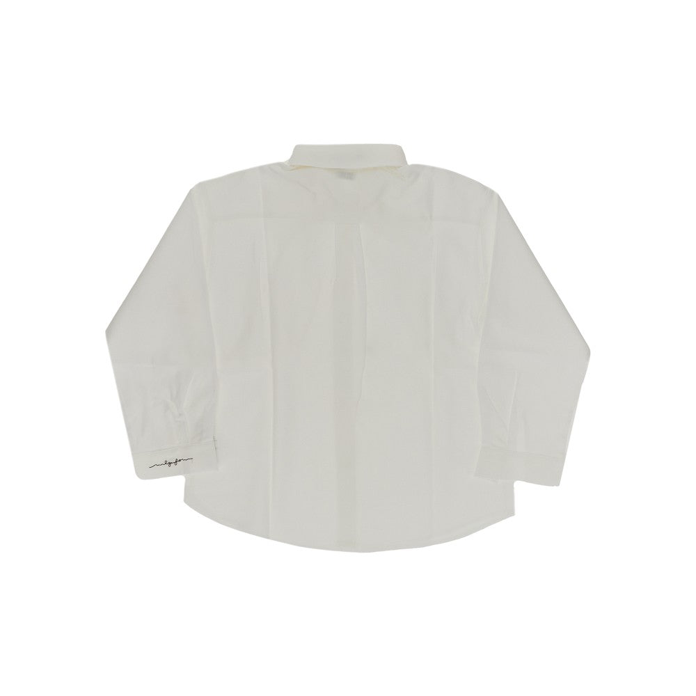 Il Gufo Twill shirt with bow