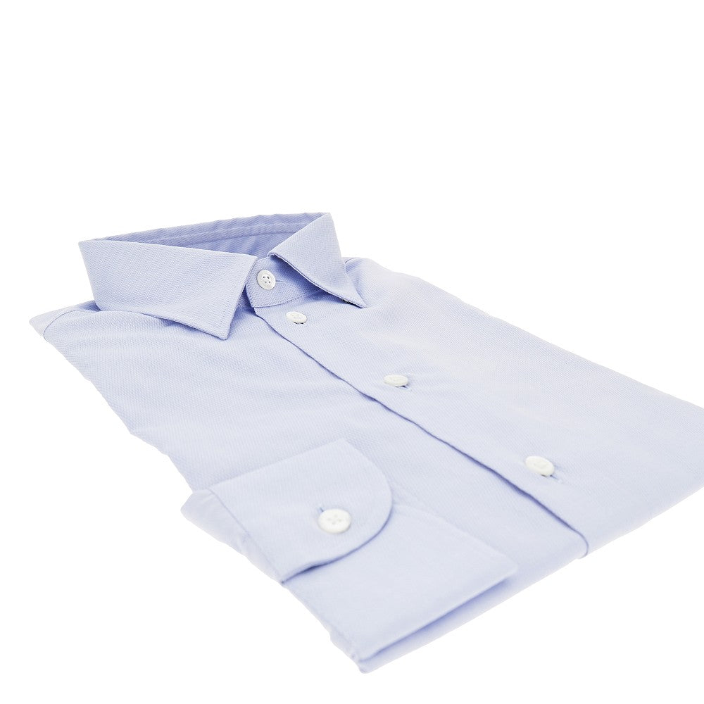 EMPORIO ARMANI Micro-textured cotton shirt