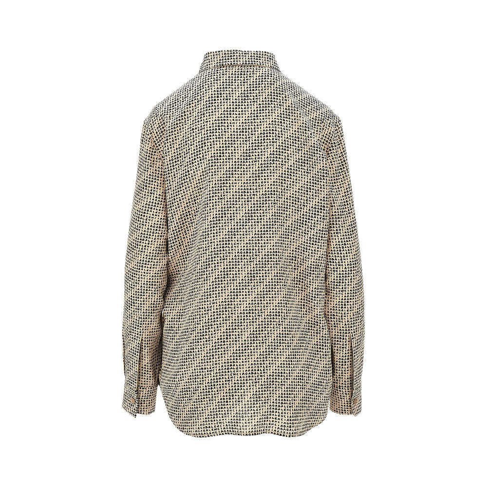 BALENCIAGA Silk crêpe shirt with Monogram print
