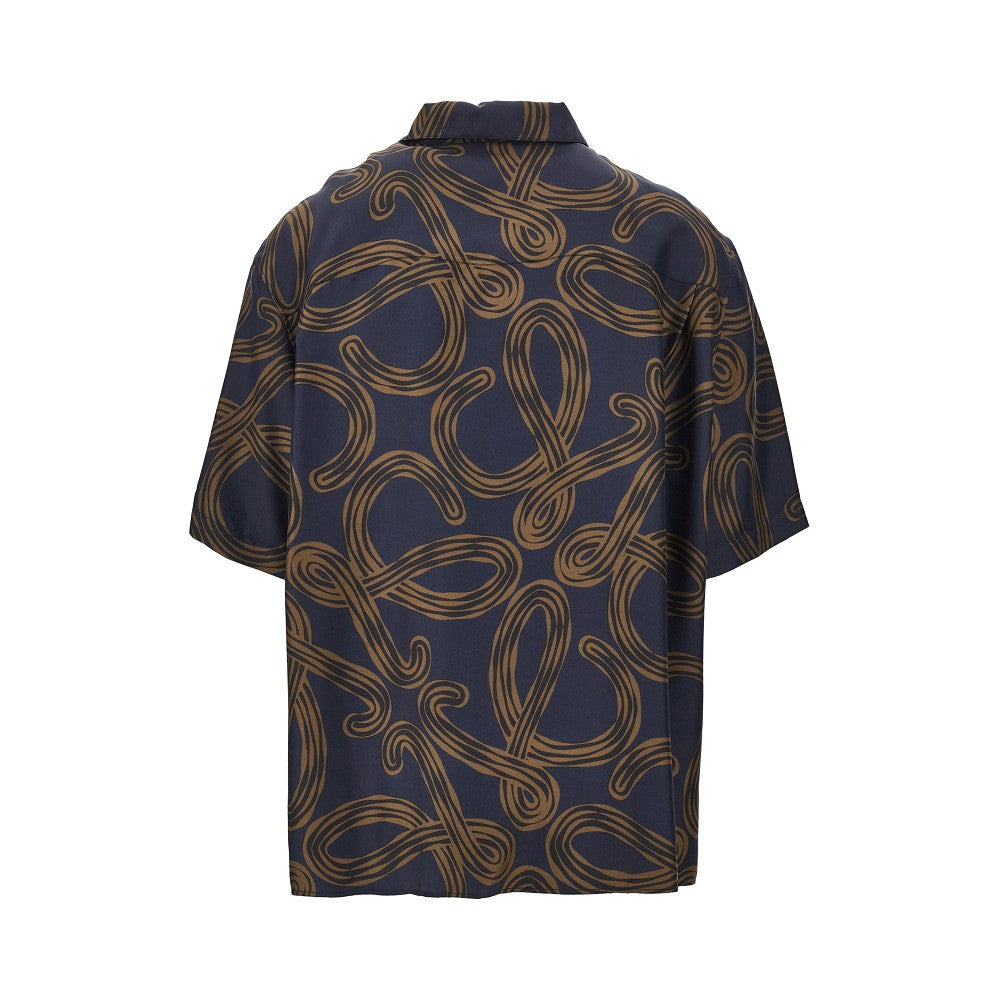 LOEWE Anagram print silk shirt