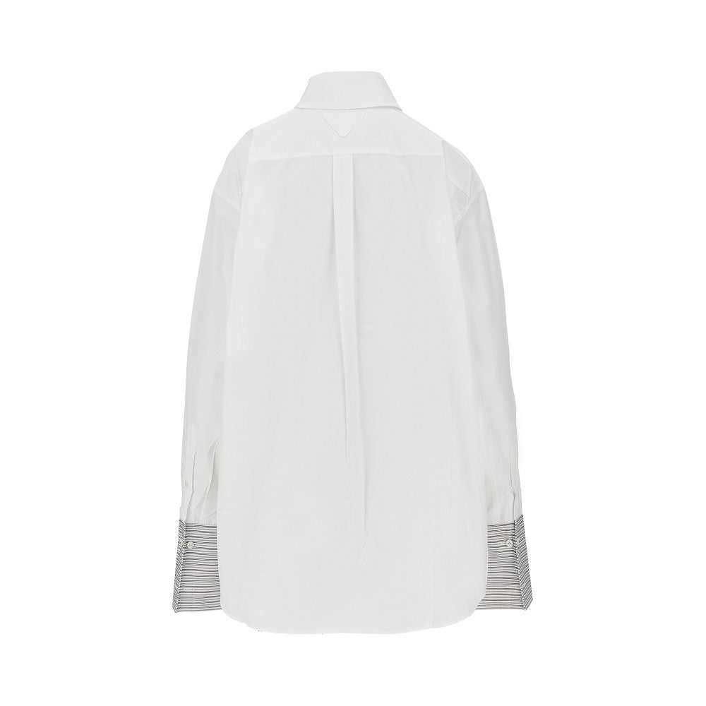 PRADA Poplin shirt with scarf
