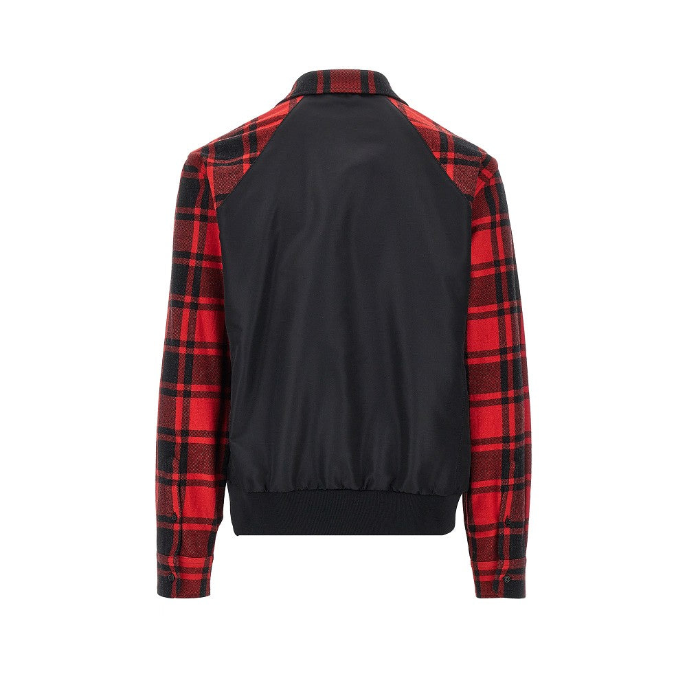 DSQUARED2 Nylon and flannel hybrid overshirt