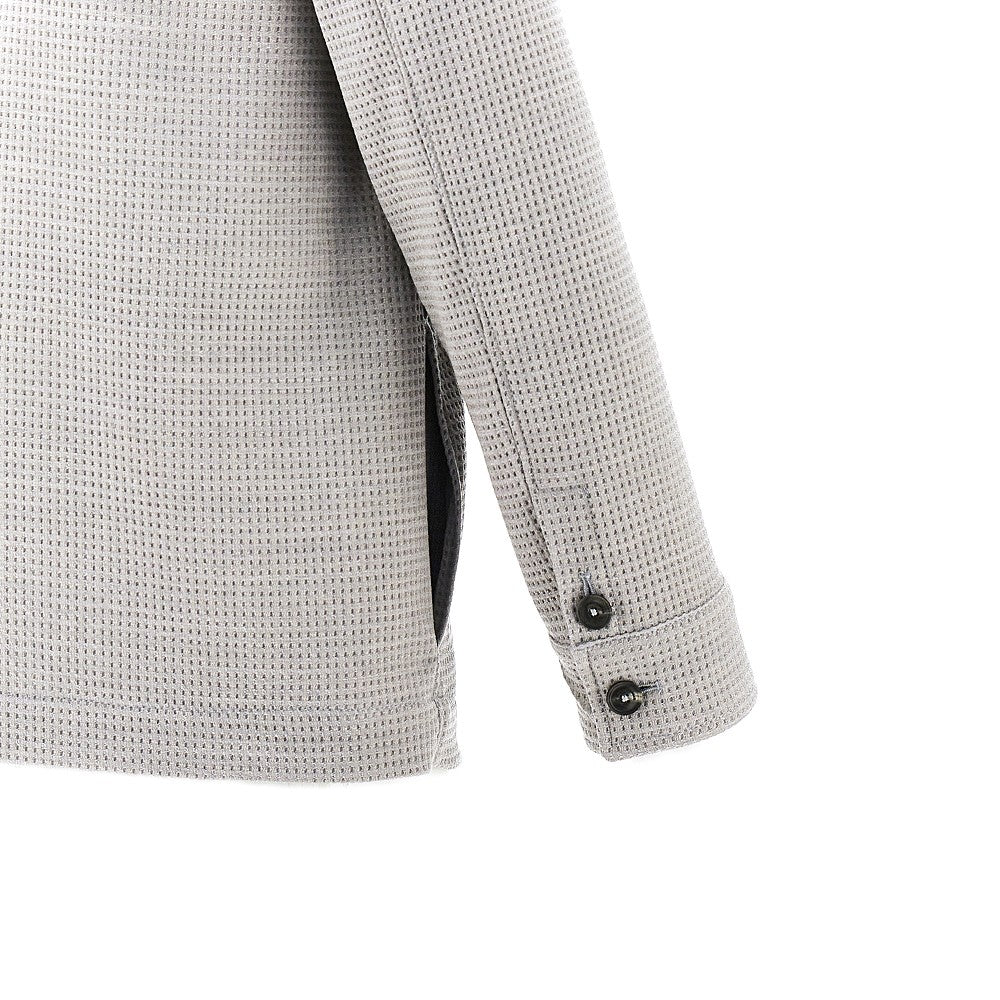 EMPORIO ARMANI Waffle jersey jacket with zip closure