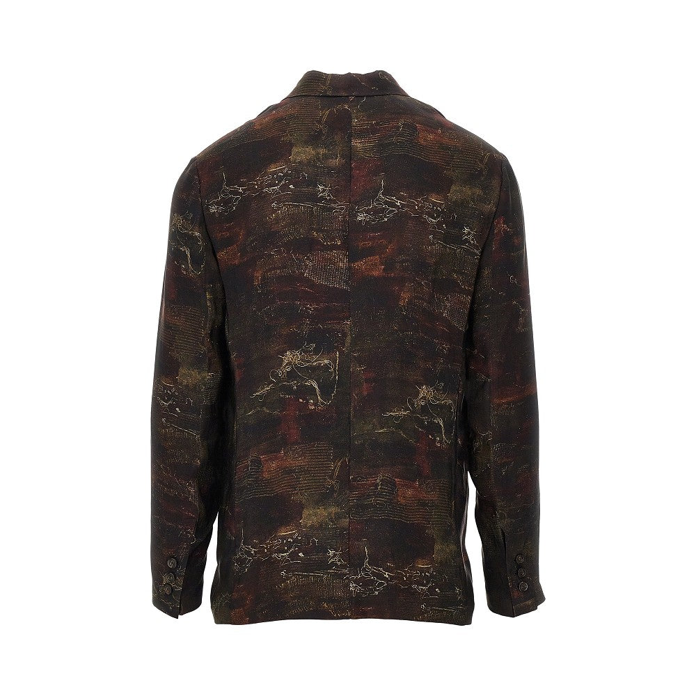 EMPORIO ARMANI Cupro twill jacket