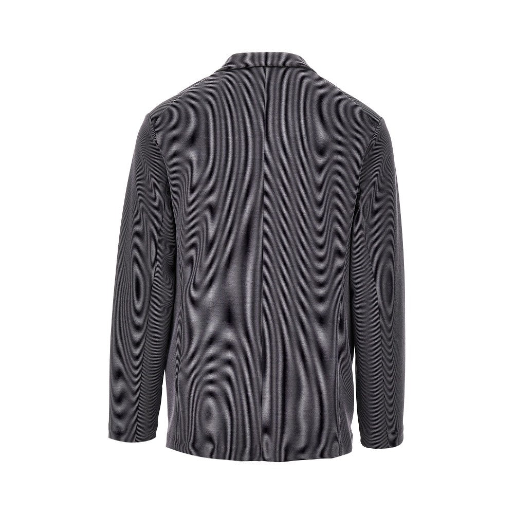 EMPORIO ARMANI Canneté fabric single-breasted blazer