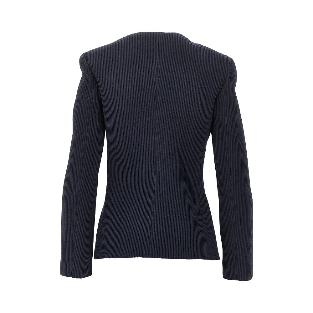 EMPORIO ARMANI Single-breasted canneté wool jacket
