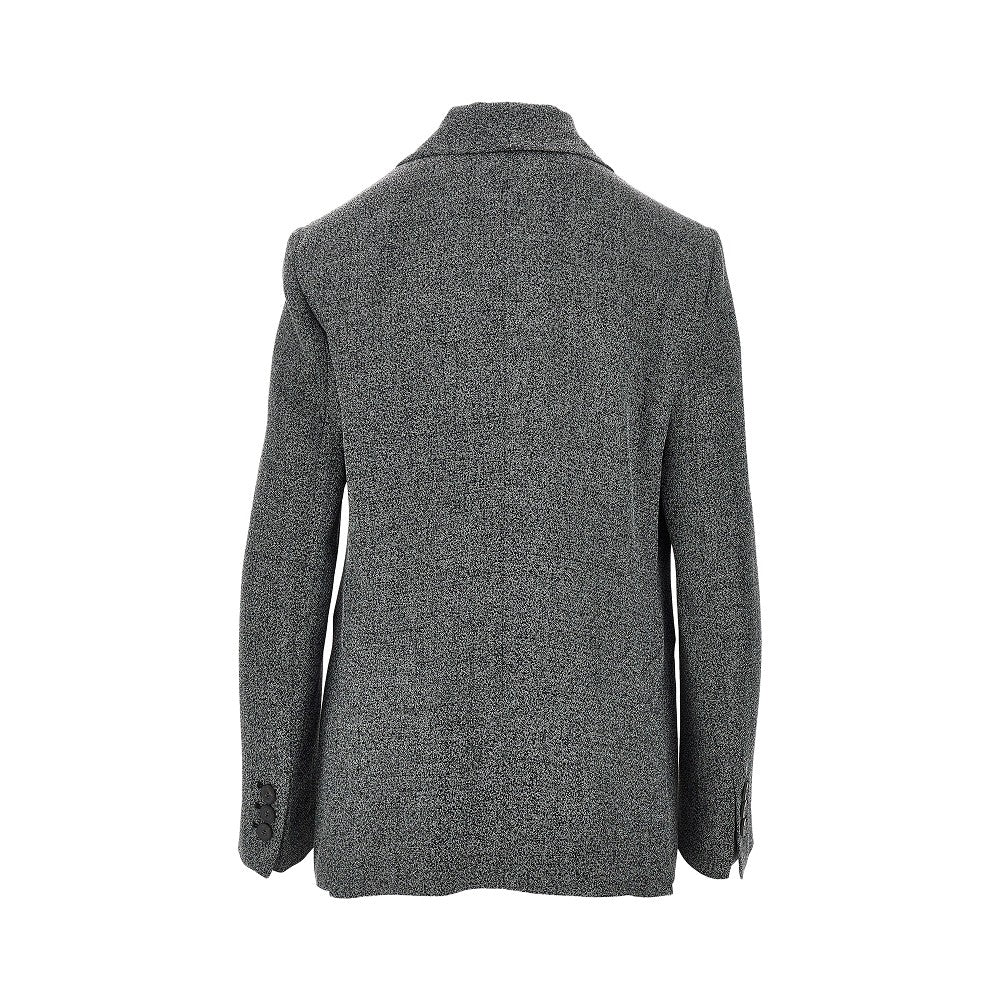 EMPORIO ARMANI Mouliné fabric double-breasted jacket