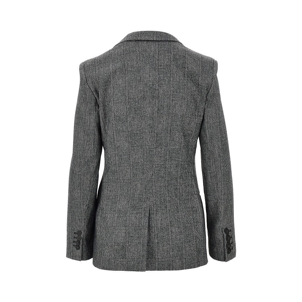 EMPORIO ARMANI Wool-blend single-breasted flannel jacket