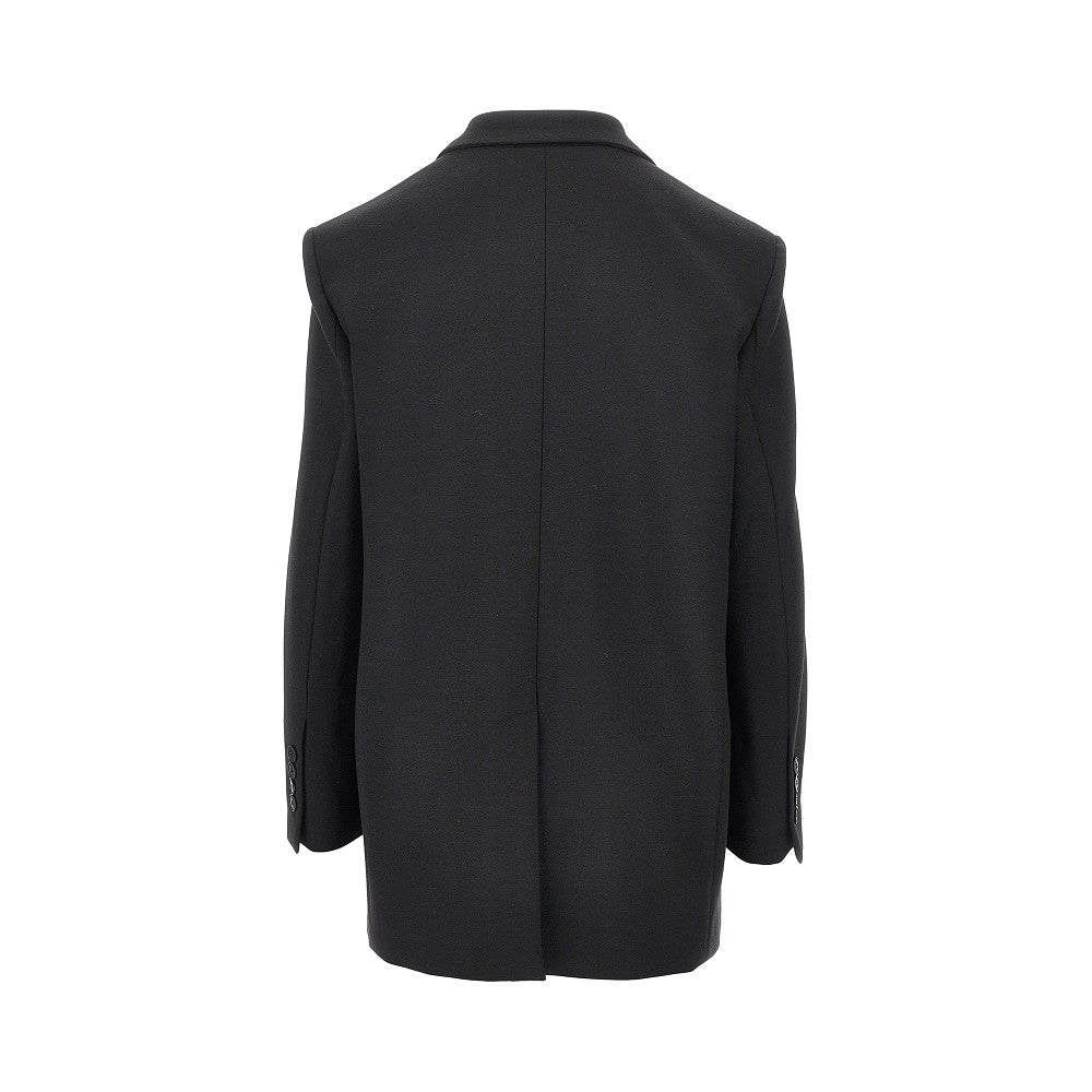 EMPORIO ARMANI Wool-blend oversized double-breasted jacket