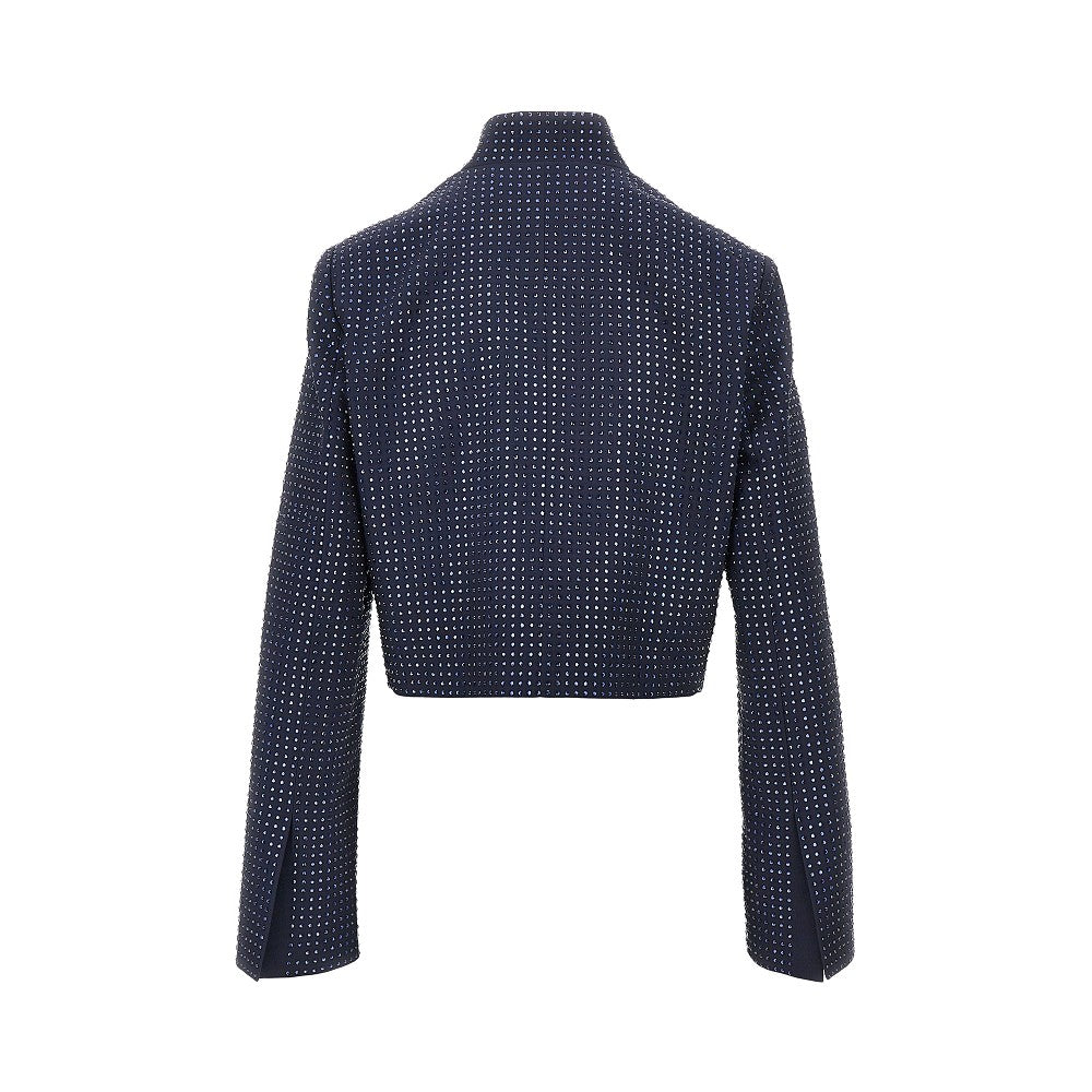 PINKO Strass-embellished cropped jacket