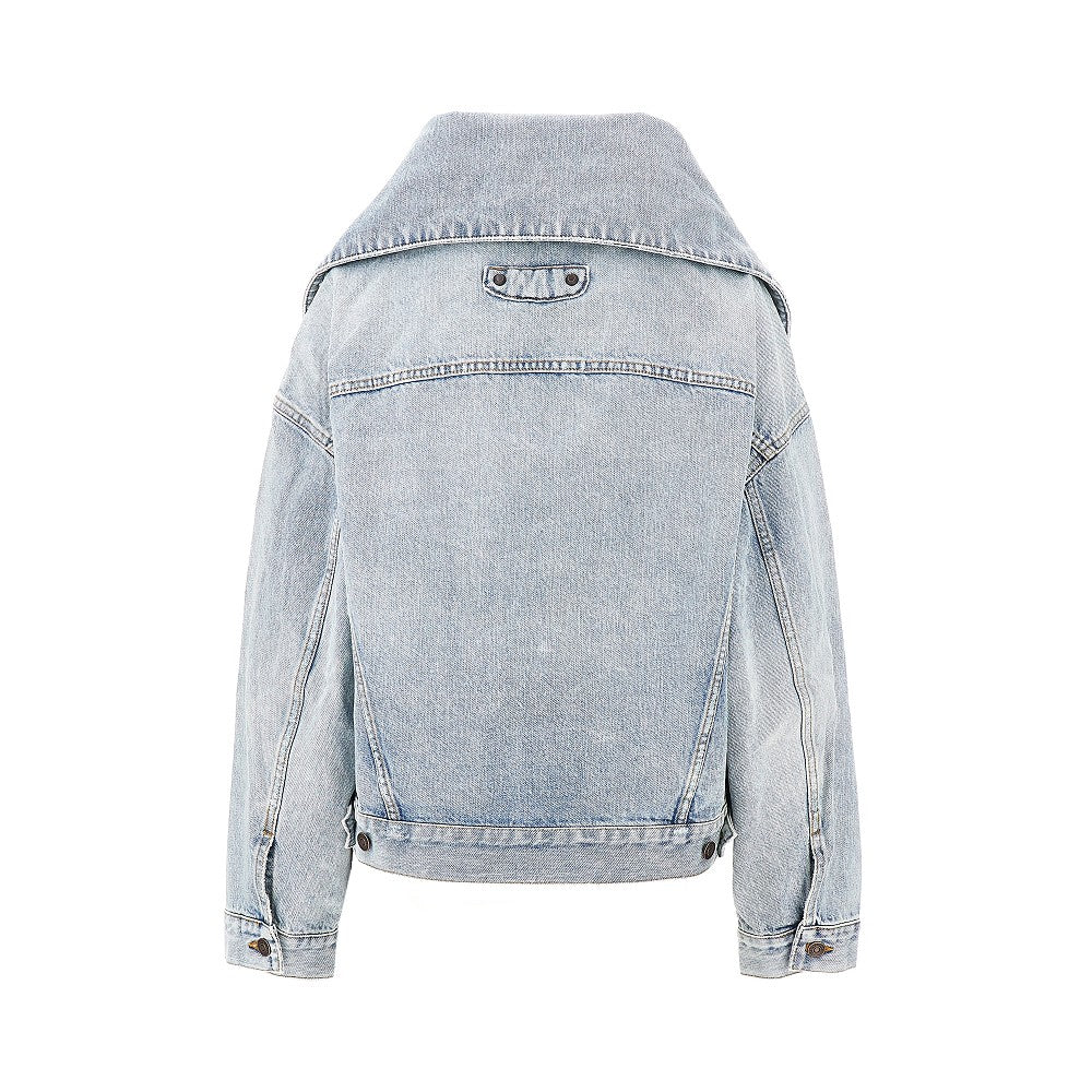 Balenciaga Denim jacket with maxi collar