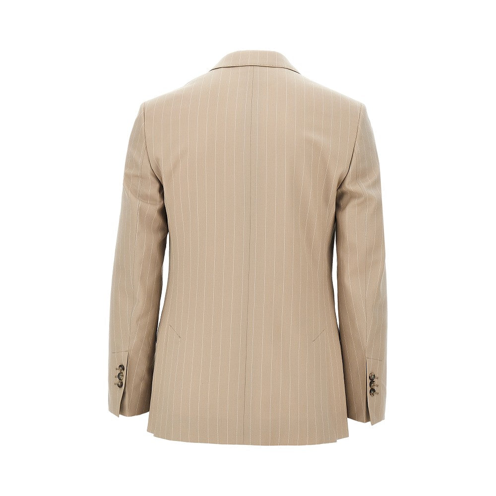 AMI Pinstriped wool single-breasted jacket