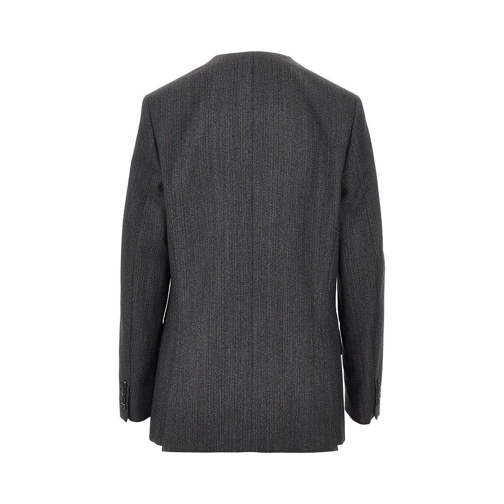JIL SANDER Pinstriped wool tailored jacket