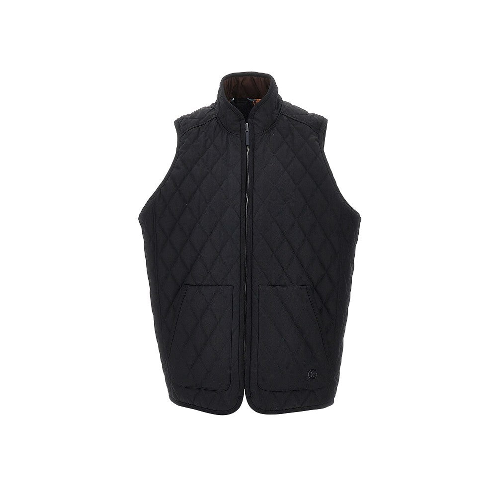 GUCCI Silk and cotton twill reversible vest