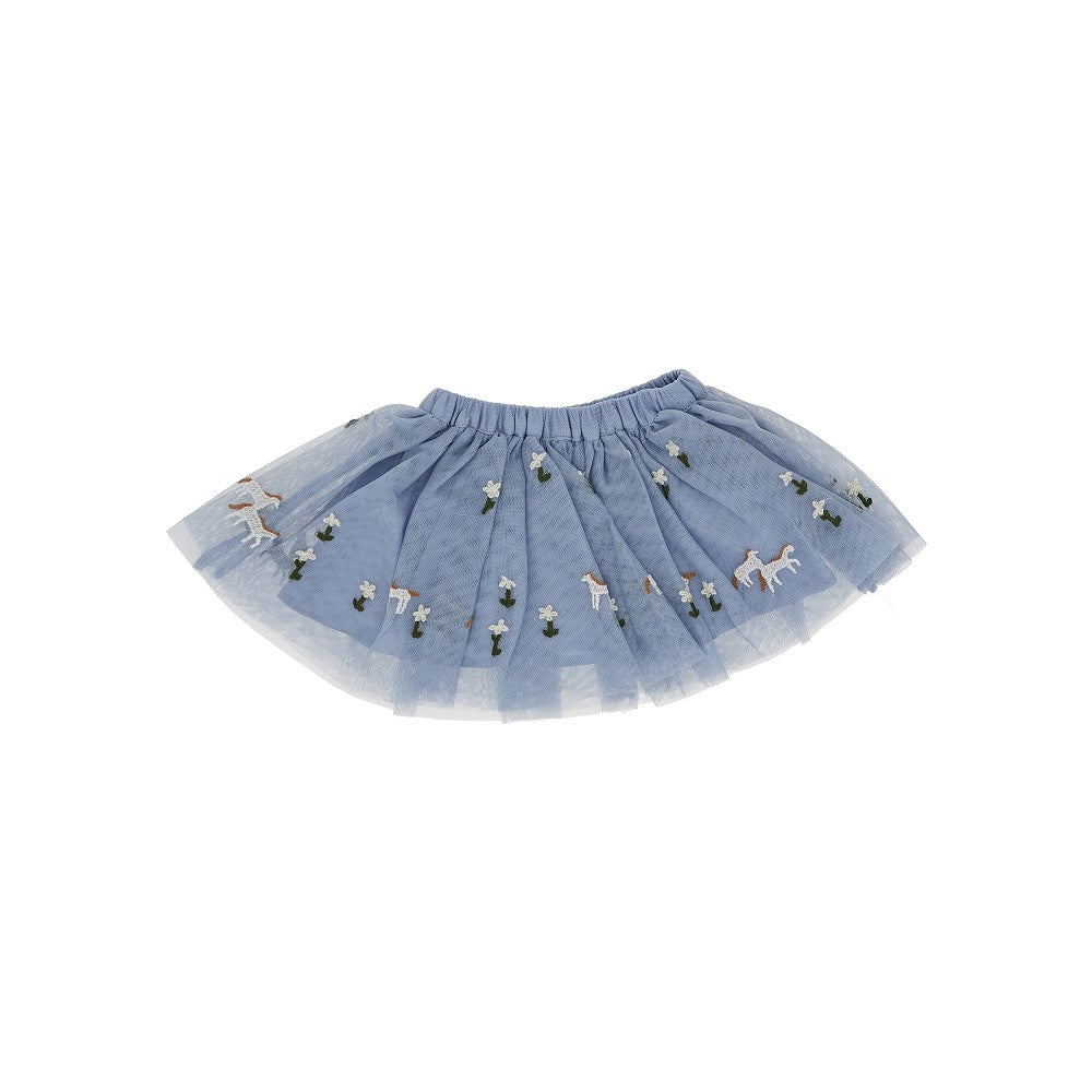 STELLA MCCARTNEY Embroidered tulle skirt