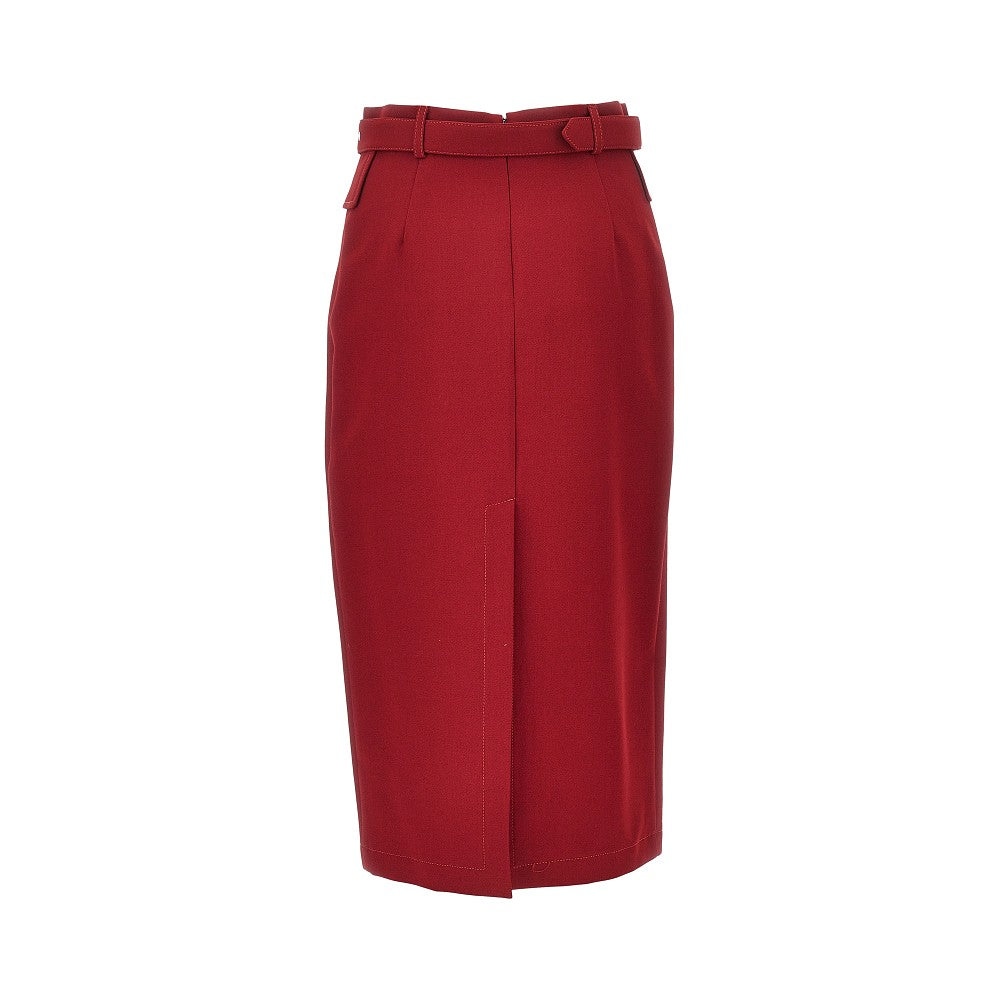 PINKO Viscose-blend crêpe skirt
