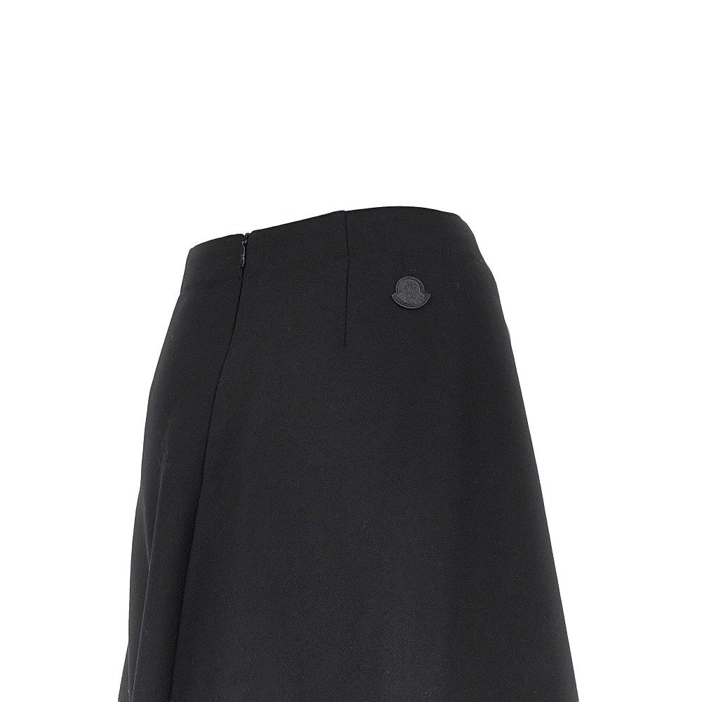 MONCLER Wool gabardine midi skirt