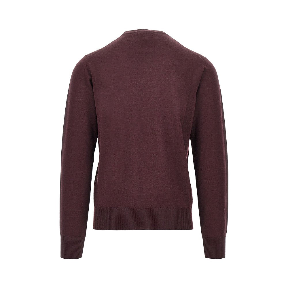 EMPORIO ARMANI Virgin wool sweater with Eagle embroidery