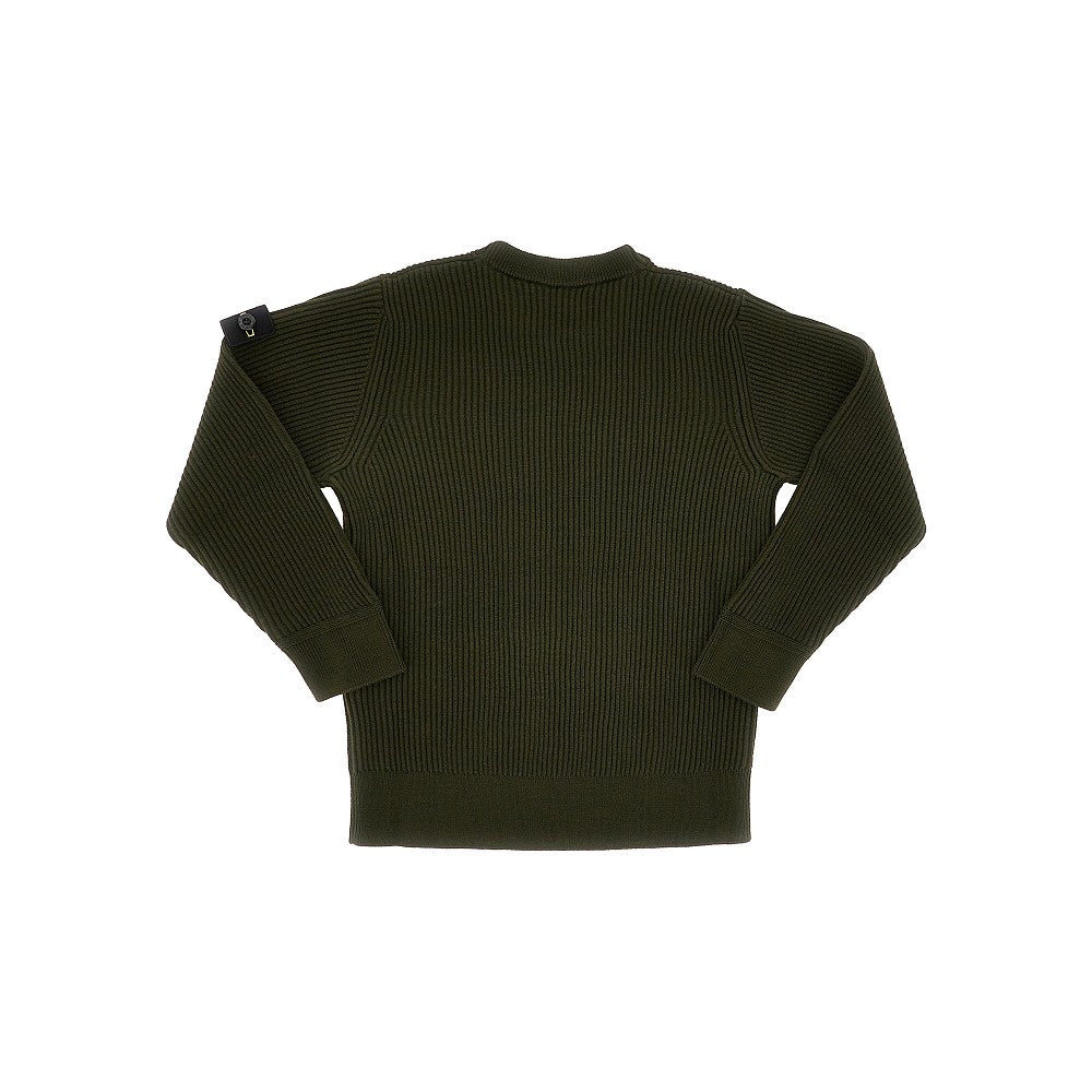 STONE ISLAND English rib wool sweater