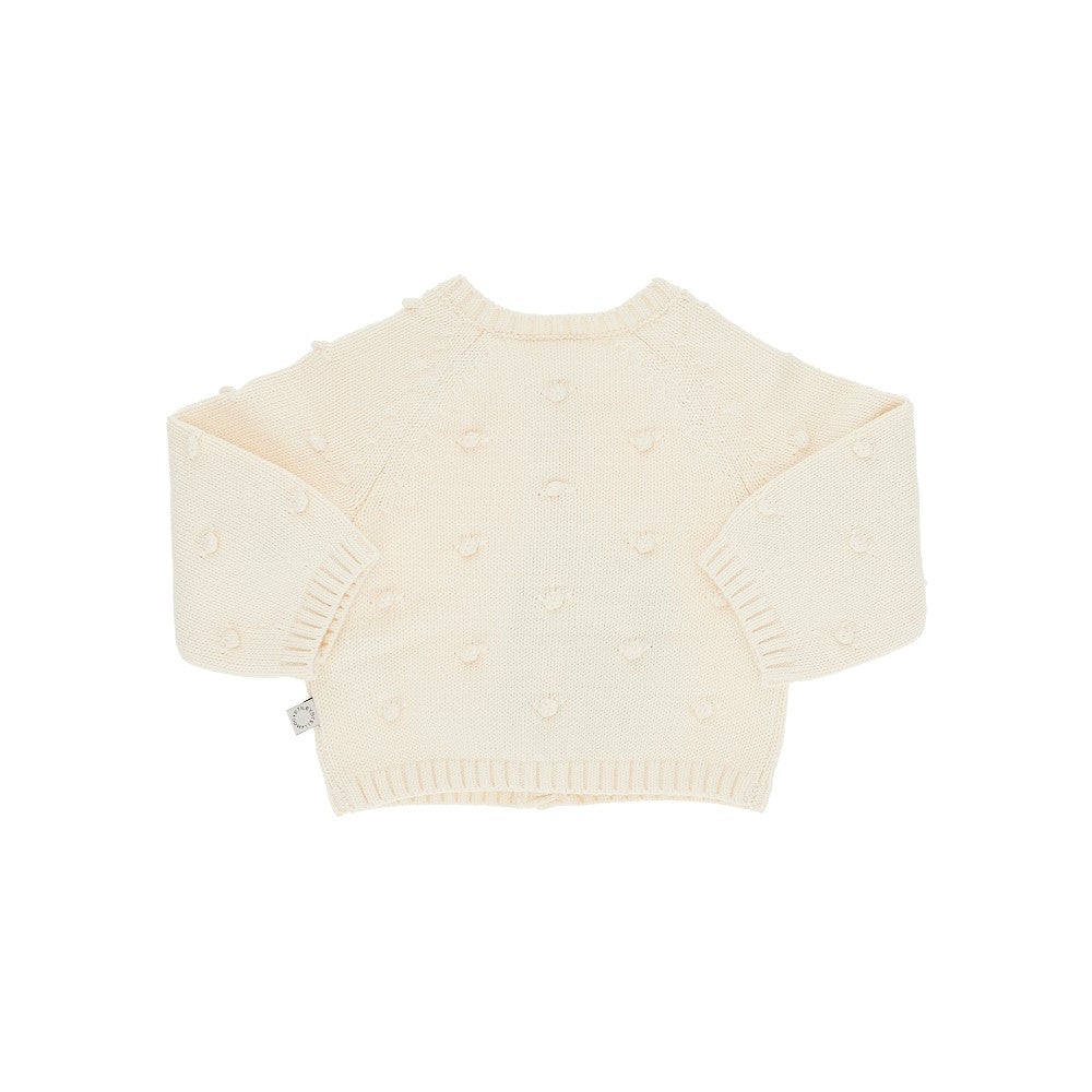 STELLA MCCARTNEY Raised dots cotton and wool cardigan