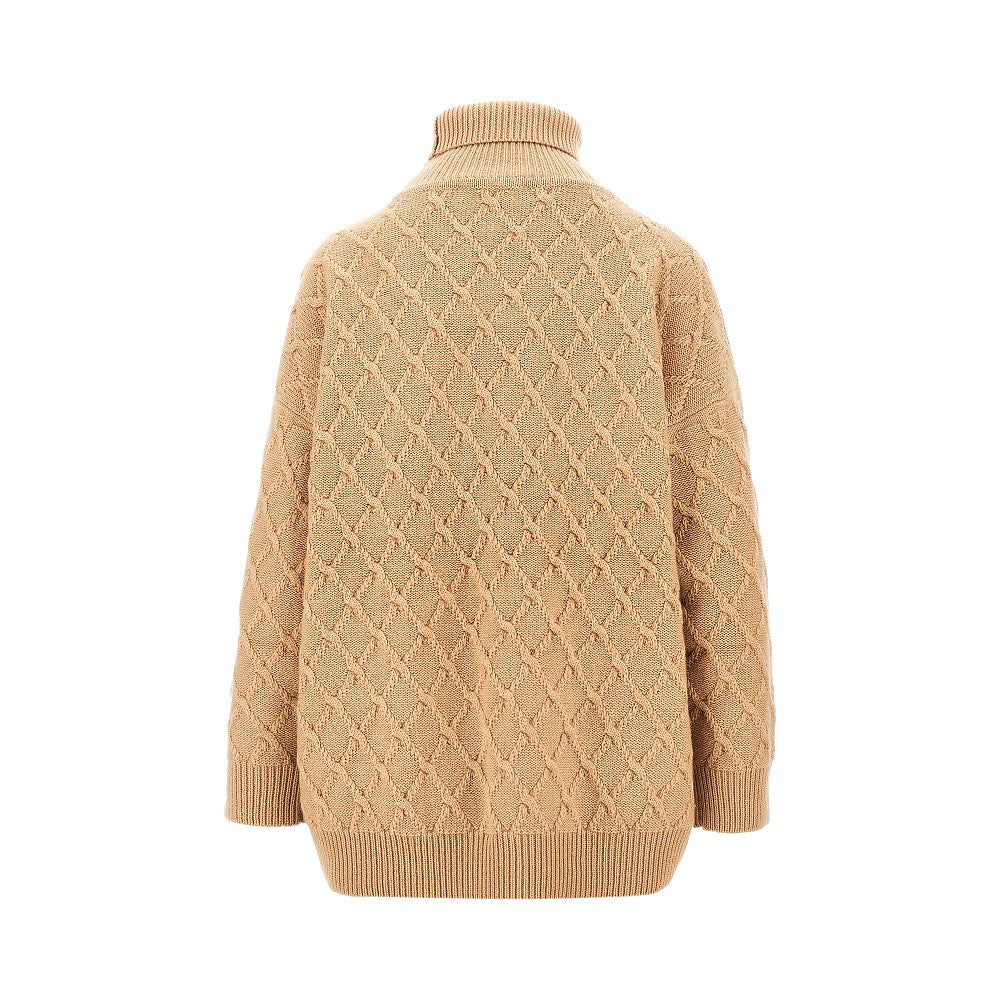MAX MARA Lozenge wool and cashmere sweater