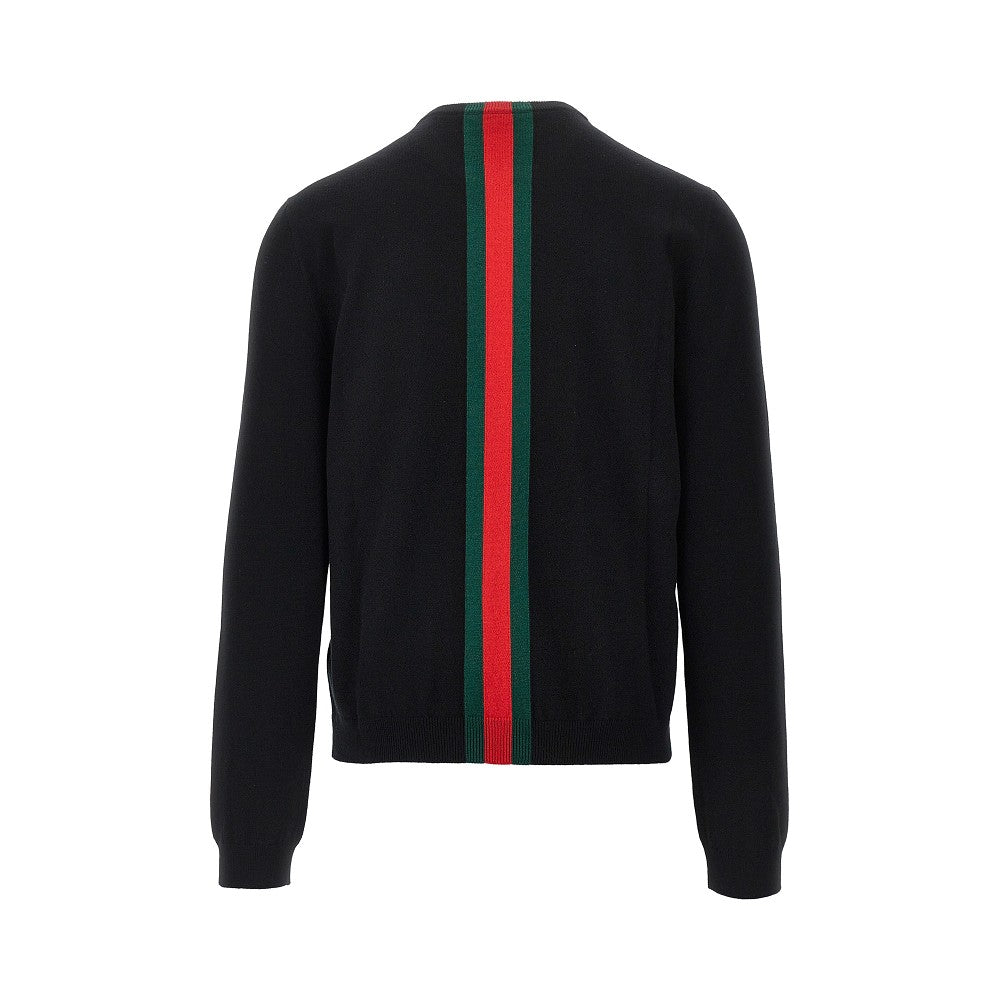 GUCCI Cashmere sweater with Web Ribbon