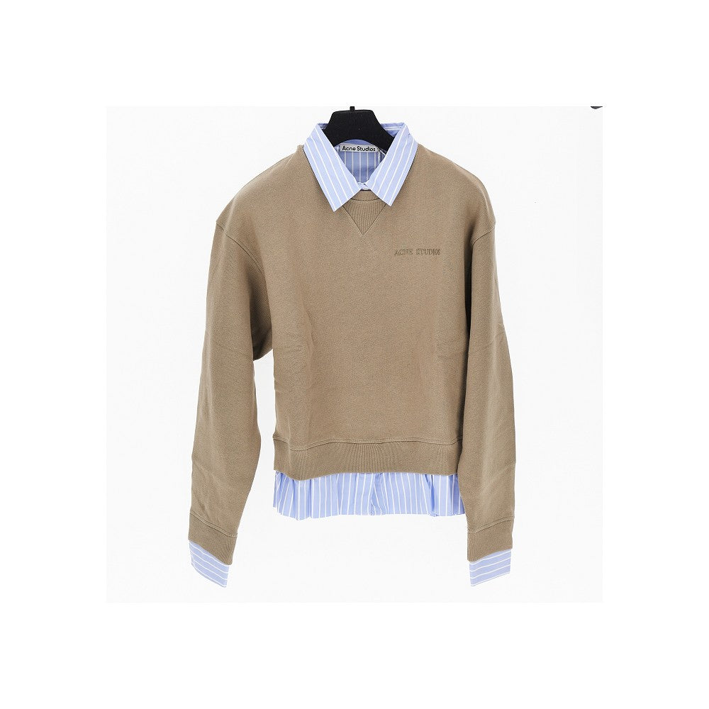ACNE Layering-effect cotton sweatshirt