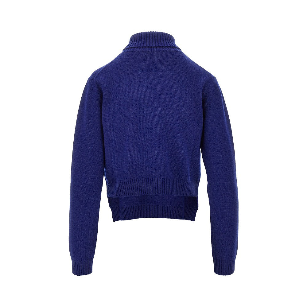JIL SANDER Split collar wool sweater