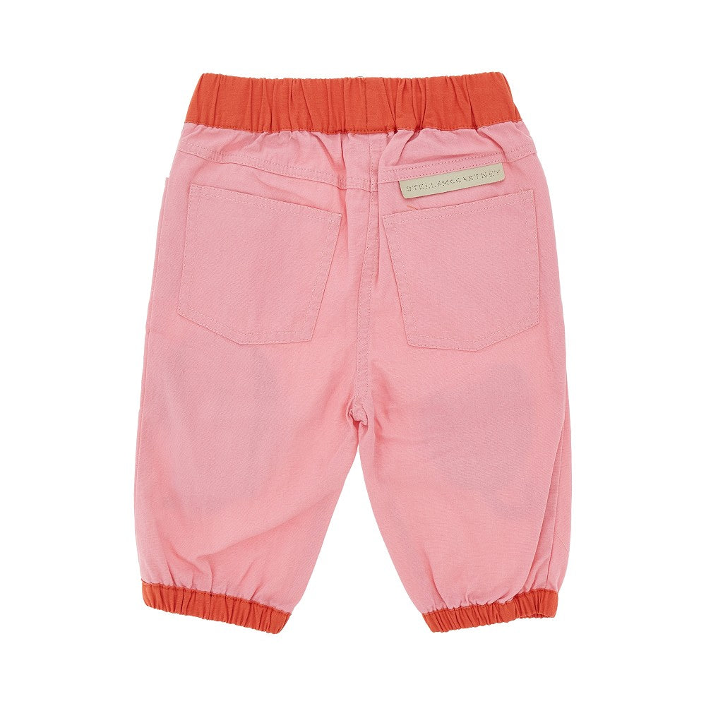 STELLA MCCARTNEY Cotton pants with floral patch