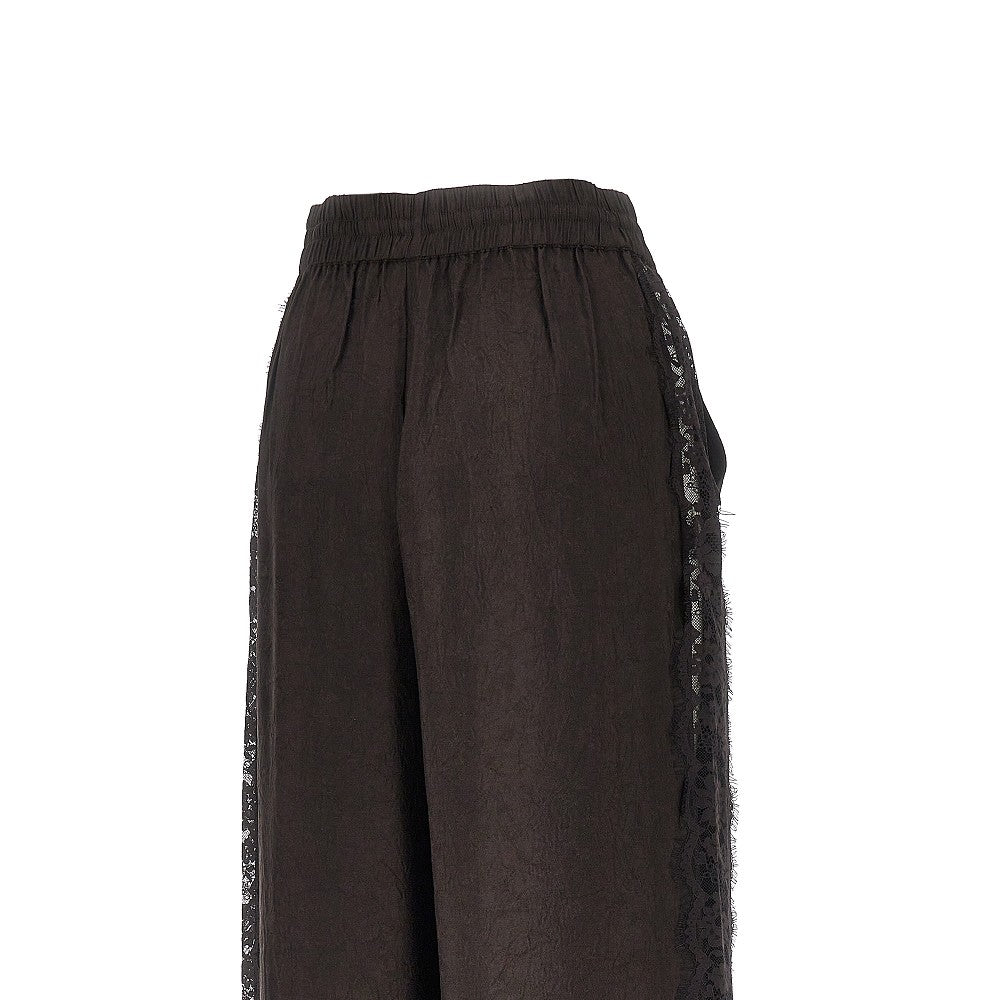 PINKO Jacquard pants with lace bands