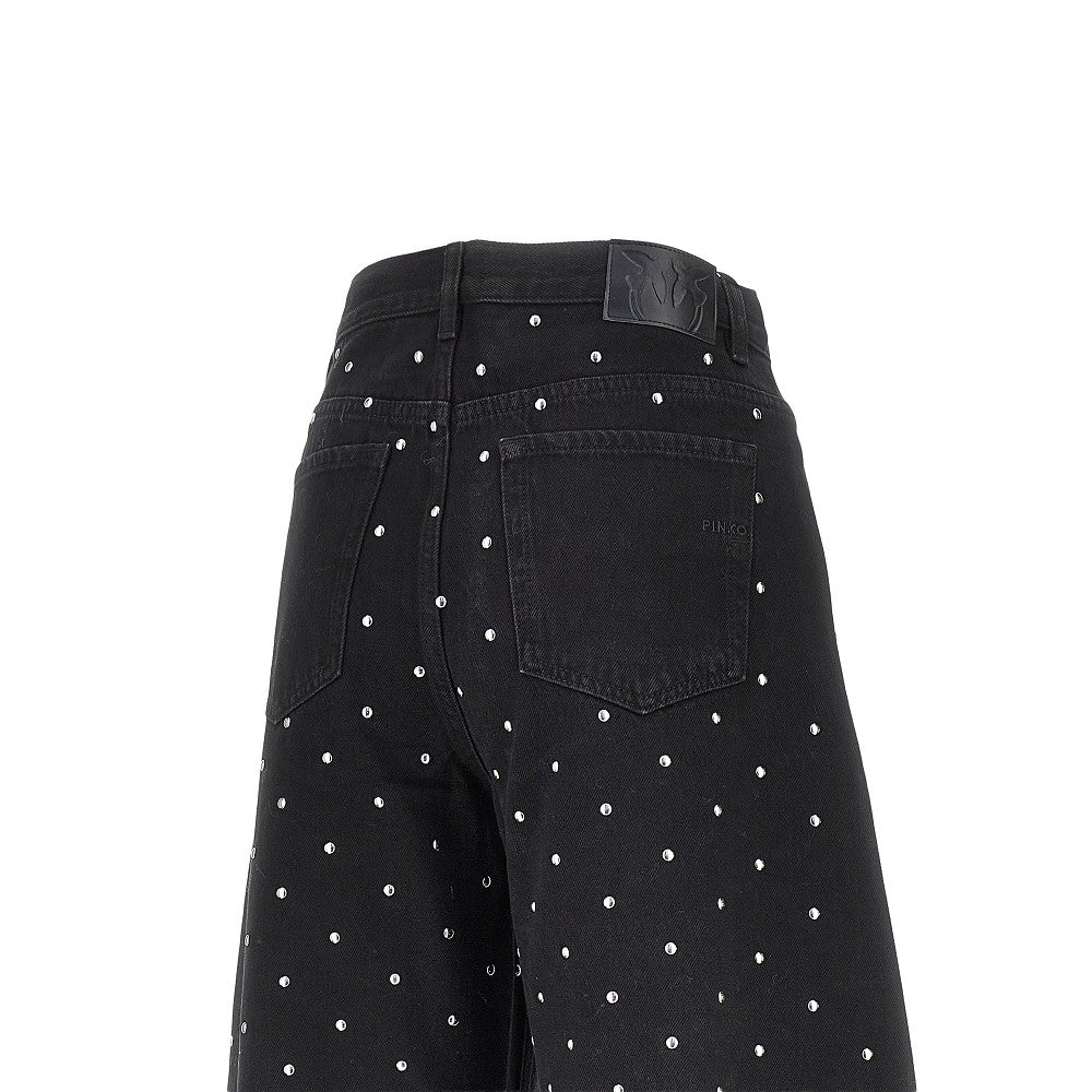 PINKO Studded Barrel Fit jeans