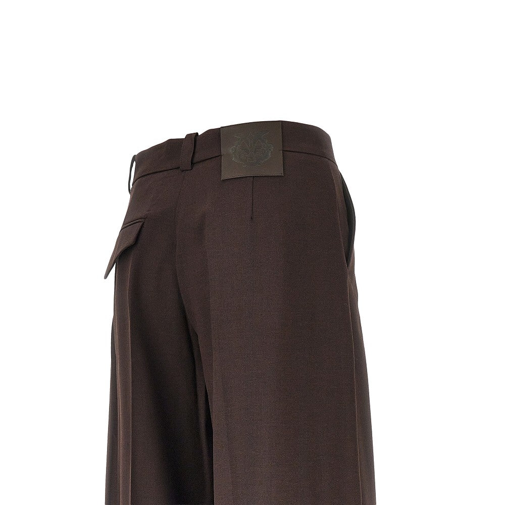 PINKO Wool-blend Barrel Leg pants