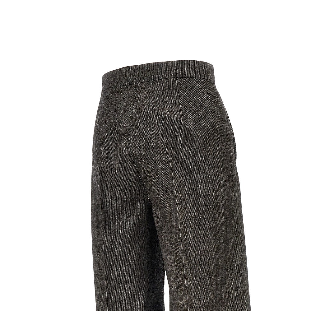 MAX MARA Denim effect wool tailored pants